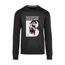 Felpa “Non esistono vite di serie B” - Cane, girocollo