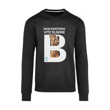 Felpa “Non esistono vite di serie B” - Gatto, girocollo