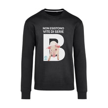 Felpa “Non esistono vite di serie B” - Maiale, girocollo