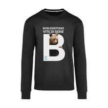 Felpa “Non esistono vite di serie B” - Orso, girocollo