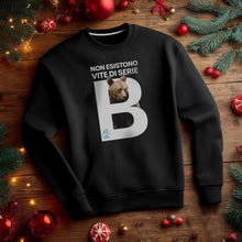 Felpa “Non esistono vite di serie B” - Orso, girocollo