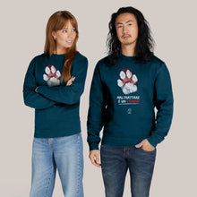 Felpa “Maltrattare è un crimine” - Girocollo, petrolio con grafica frontale