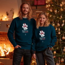 Felpa “Maltrattare è un crimine” - Girocollo, petrolio con grafica frontale