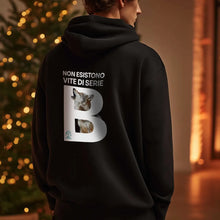 Felpa con cappuccio “Non esistono vite di serie B” - Lupo