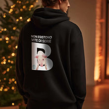 Felpa con cappuccio “Non esistono vite di serie B” - Maiale