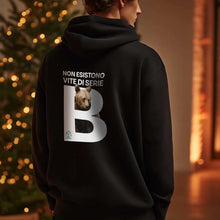 Felpa con cappuccio “Non esistono vite di serie B” - Orso