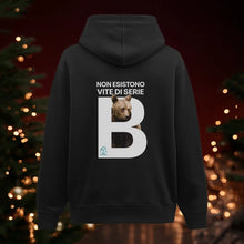 Felpa con cappuccio “Non esistono vite di serie B” - Orso