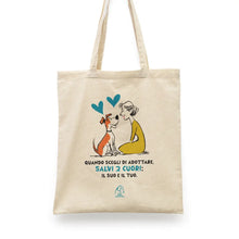 Shopper “Quando scegli di adottare, salvi 2 cuori” con donna